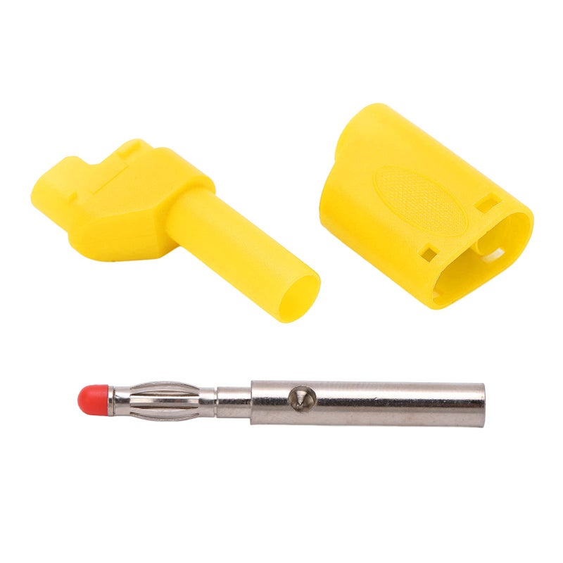 10Pcs 4mm Banana Plug Connector Gold Plated Test Terminal Insulated Safety Housing Yellow - Image 5