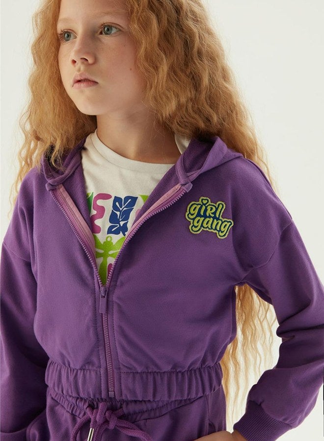 TYESS Tyess Girl Purple Tracksuit Top - Image 3