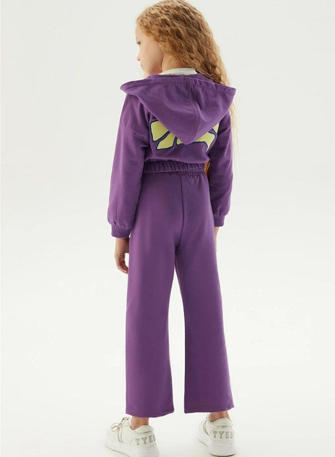TYESS Tyess Girl Purple Tracksuit Top - Image 4
