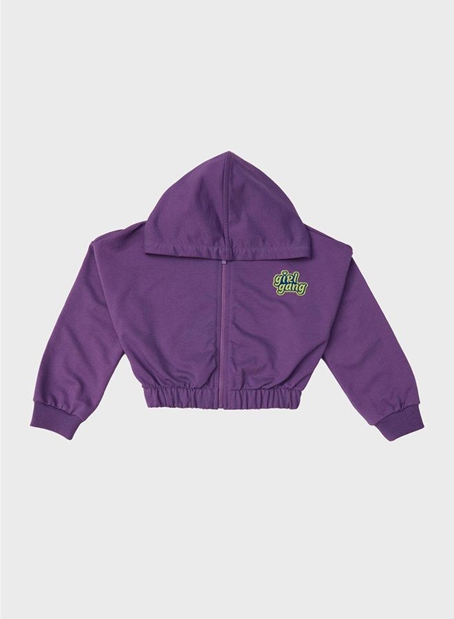 TYESS Tyess Girl Purple Tracksuit Top - Image 5