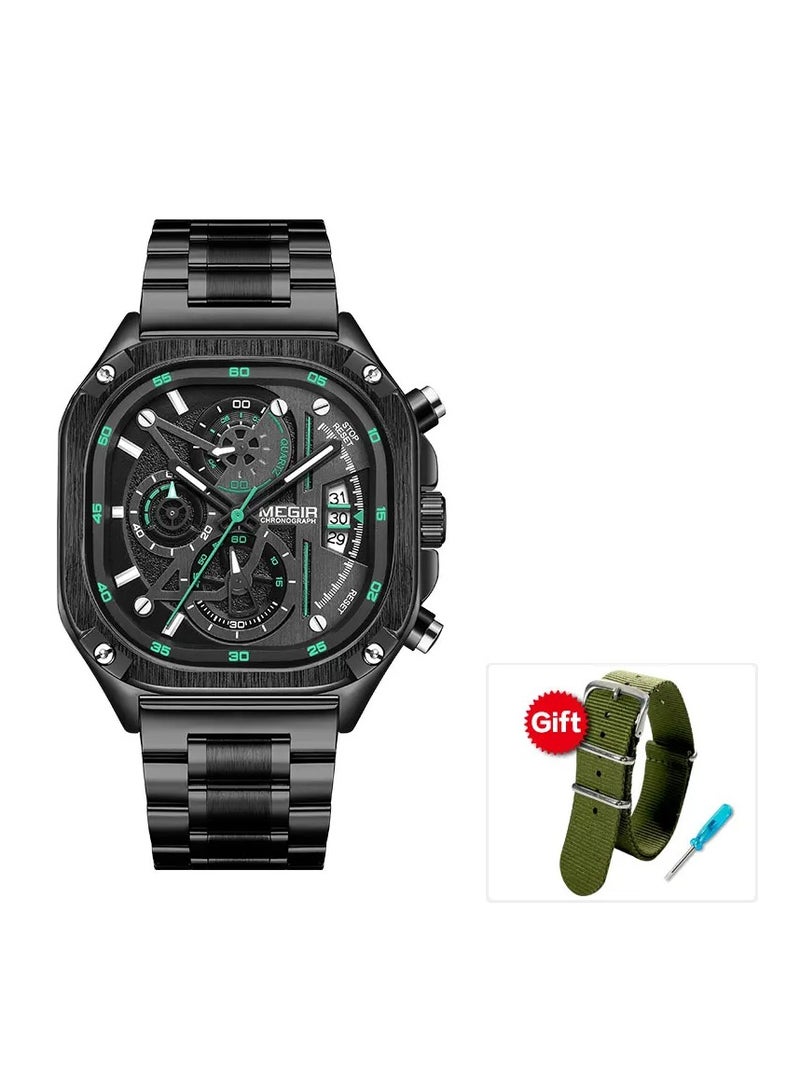 ميجر ساعة رياضية رجالية مقاومة للماء ساعة يد إلكترونية يابانية منبه للحركة - Image 1