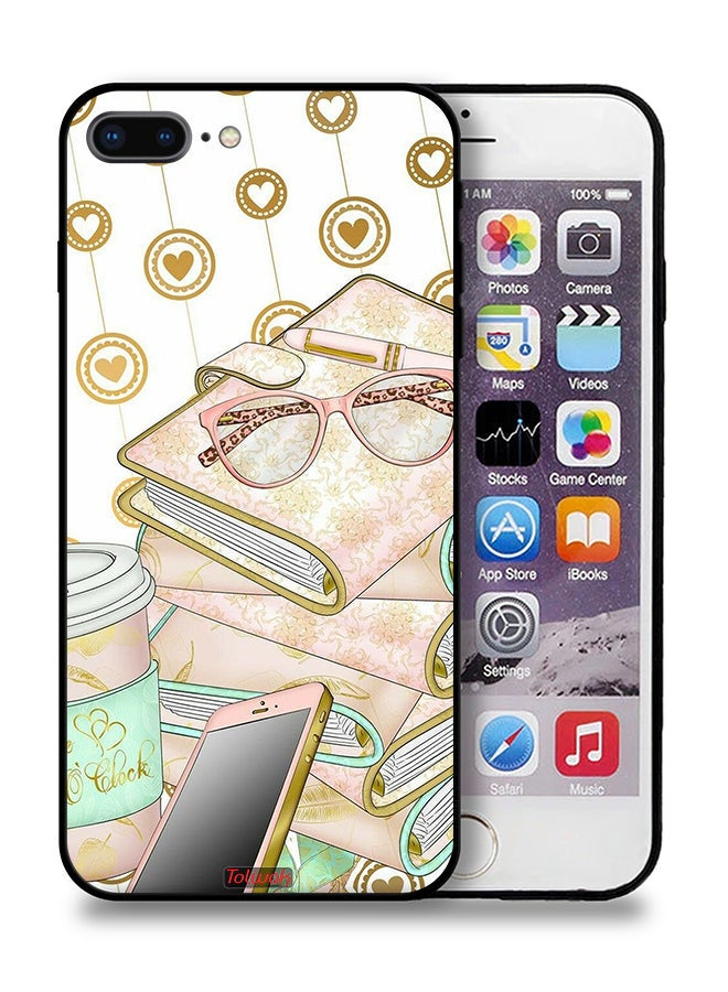 Tolwak Apple iPhone 8 Plus Protective Case Glasses On Books - Image 1