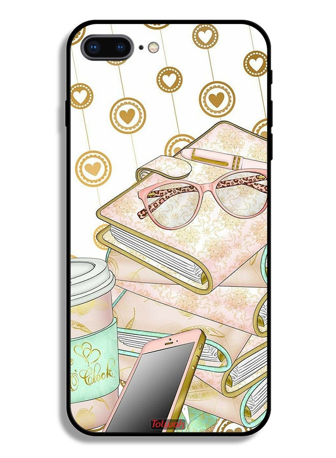Tolwak Apple iPhone 8 Plus Protective Case Glasses On Books - Image 2