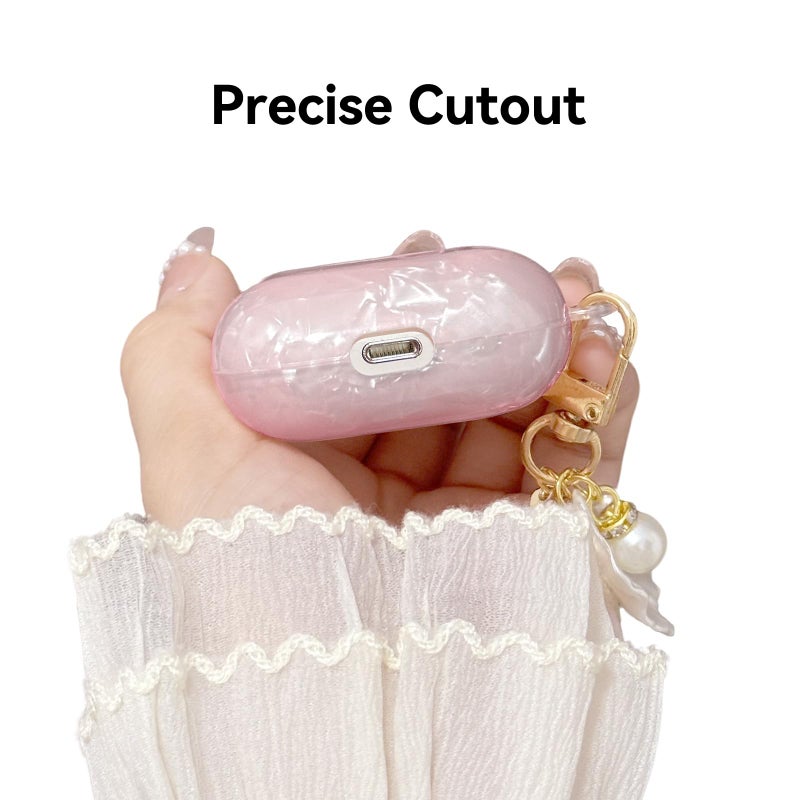 CASEFUN Compatible with AirPods 3 case, Cute TPU Protective Case Cover for AirPods with Cleaner Kit and Shell Lanyard Accessories for Women Girls (Pink) - Image 4