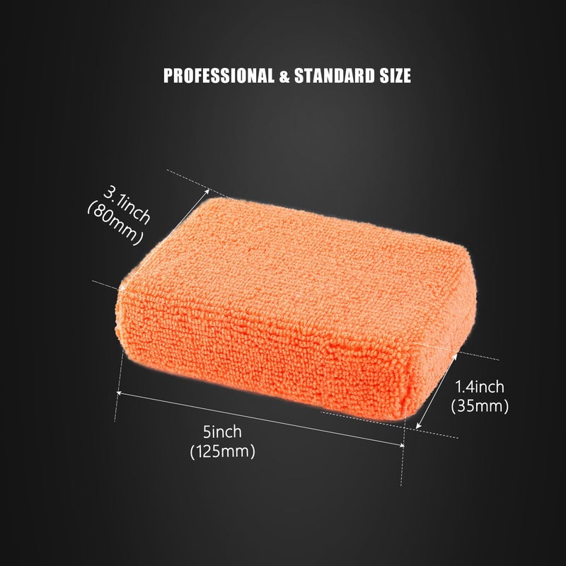 SPTA Microfiber Applicator Pad, SPTA Premium Microfiber Sponge and Cleaning Pads,Ultra-Soft, Safe for Sealants, Tire Dressings, Interior and Exterior Detailing, Car, Truck, SUV, RV, Motorcyle Care,10 Pack - Image 2