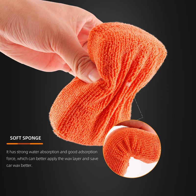 SPTA Microfiber Applicator Pad, SPTA Premium Microfiber Sponge and Cleaning Pads,Ultra-Soft, Safe for Sealants, Tire Dressings, Interior and Exterior Detailing, Car, Truck, SUV, RV, Motorcyle Care,10 Pack - Image 3