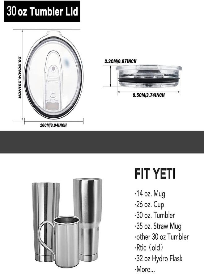 ZUIHUI 30 oz Tumbler Replacement Lid - Compatible with yeti Rambler, Ozark Trail and More - Spill Proof Tumbler Cover, BPA Free, (3 Pack) - Image 2