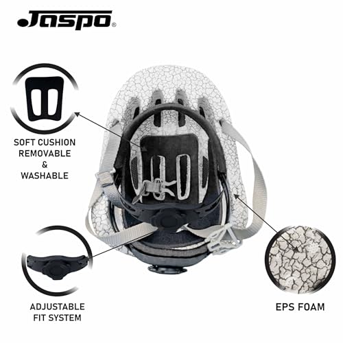 Jaspo Urban Rider Helmet for Skateboarding, Skating, Cycling, for All Ages - Youth, Adults & Kids | ABS Shell, EPS Foam, Removable Cushion, Multi-Vent Design, Adjustable Fit System (White, M) - Image 5