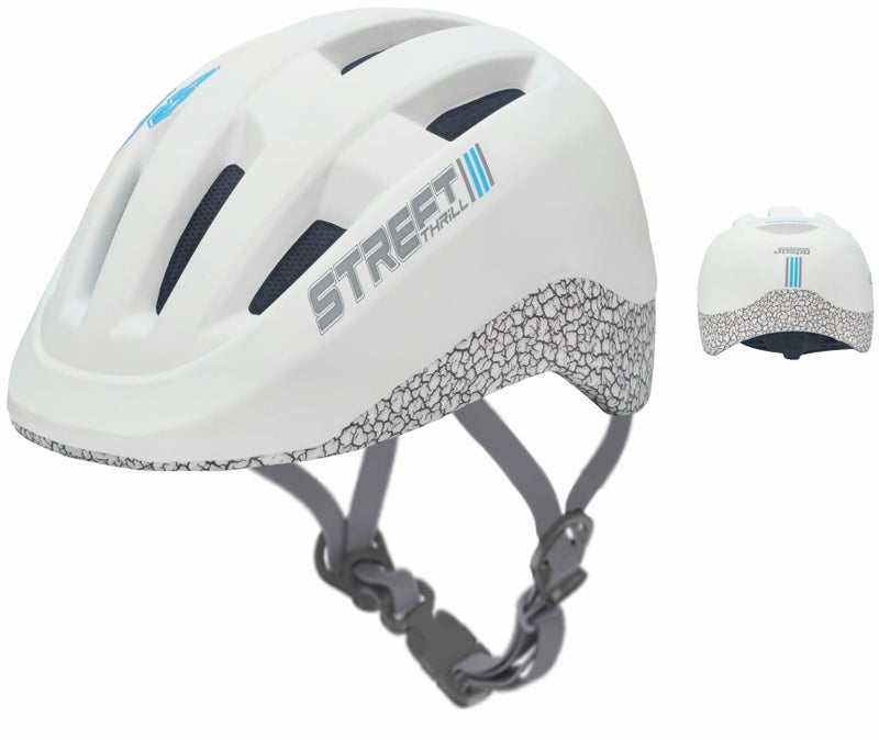 Jaspo Urban Rider Helmet for Skateboarding, Skating, Cycling, for All Ages - Youth, Adults & Kids | ABS Shell, EPS Foam, Removable Cushion, Multi-Vent Design, Adjustable Fit System (White, M) - Image 1