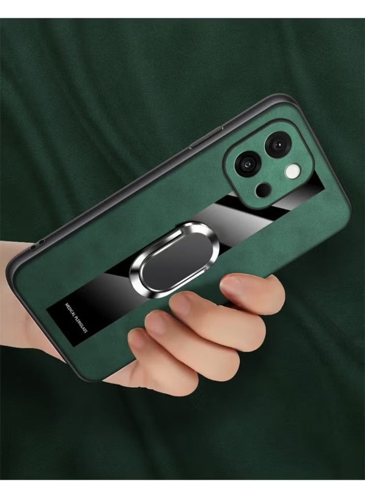 general Leather Case for OnePlus 13T, Slim Grip Case, Magnetic Rotating Ring Anti-drop Shockproof and Anti-fingerprint Phone Case - Image 2