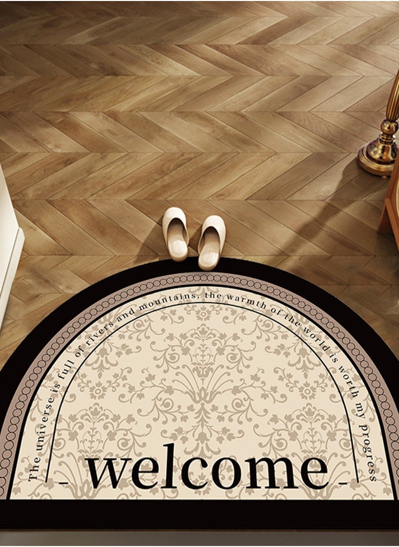 LOOPITYS 50*80CMHalf Circle Rug Front Personalised Doormats Entrance Door Welcome Indoor Mats Round Outdoor Outside Inside Rug for Back Door,carpet,carpet  - Image 1