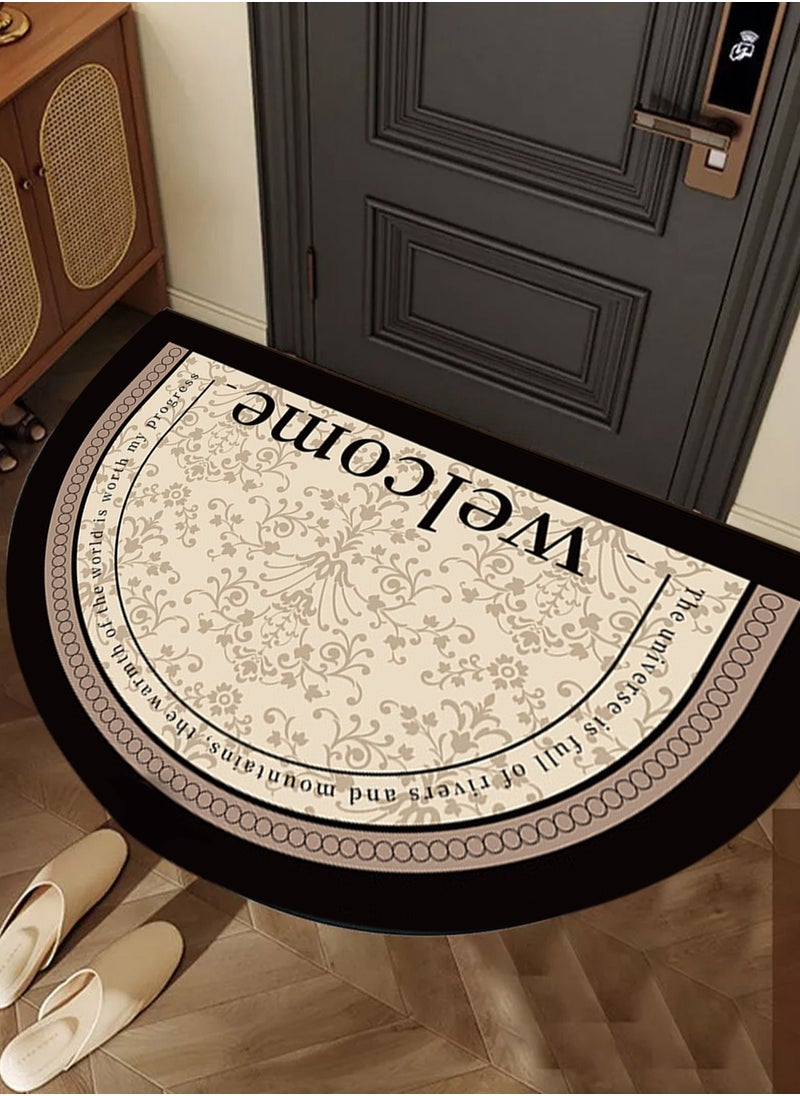 LOOPITYS 50*80CMHalf Circle Rug Front Personalised Doormats Entrance Door Welcome Indoor Mats Round Outdoor Outside Inside Rug for Back Door,carpet,carpet  - Image 2