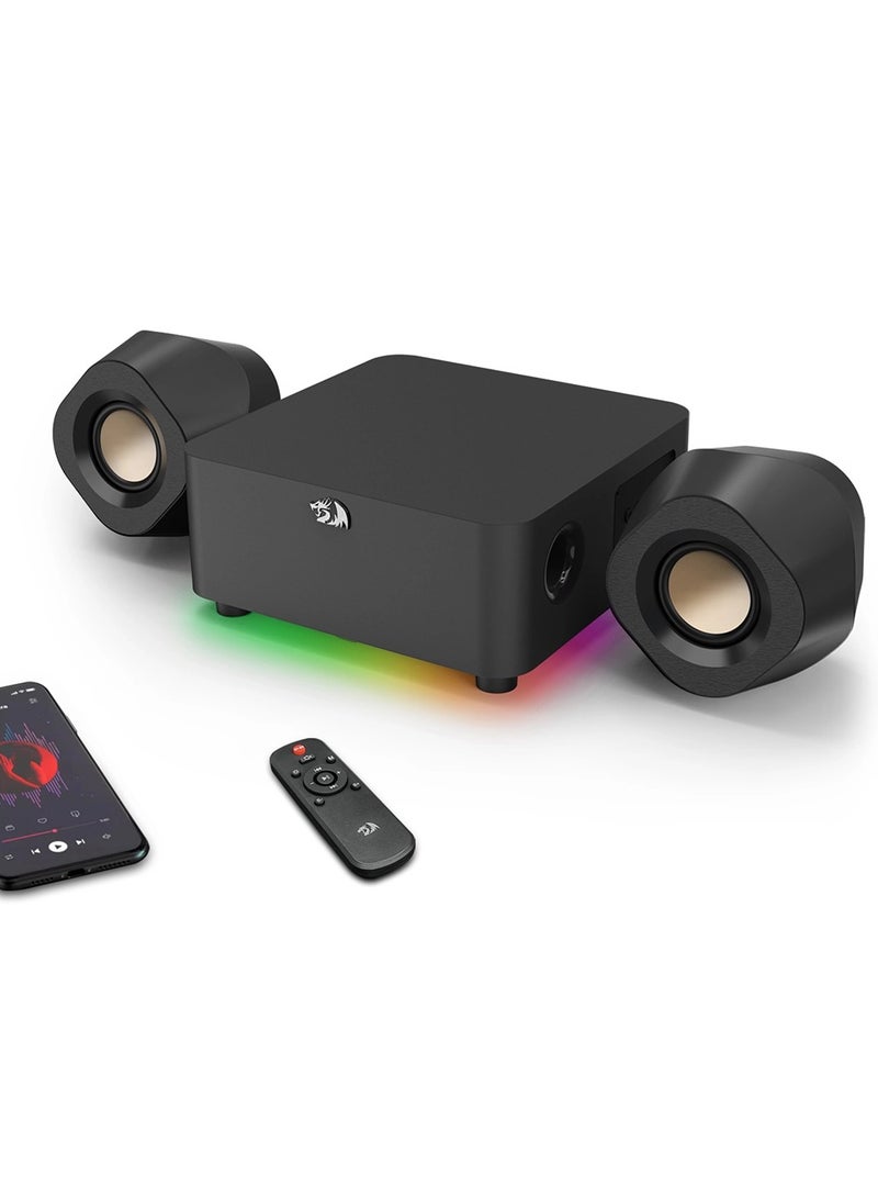 ريدراجون Gaming Speaker GS590 Pro (RGB) 2.1 channel , with Remote Control and 4 Buttons , 22W For PC/ Notebook / Tablet / Mobile Phone - Image 2