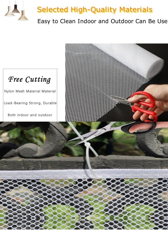 KYD - User Infant Child Safety Net 3M*79cm Thickened Durable Stair Protection Safety Rope Net Balcony Indoor Railing Protection Net White - Image 1