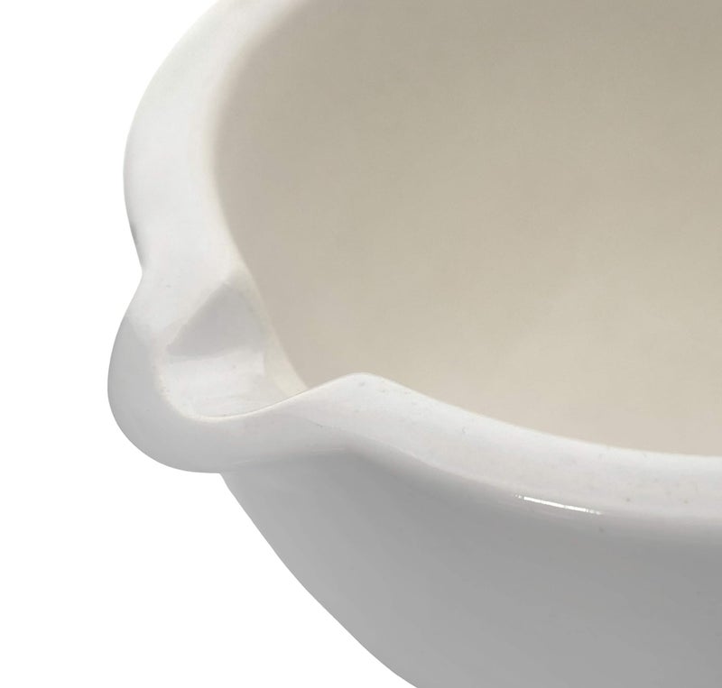 EISCO Porcelain Mortar & Pestle Set, 9oz (275ml) - Unglazed Grinding Surface - Excellent for Kitchen or Laboratory - Grinds Powdered Chemicals, Herbs & Spices - Pill Crusher - White - Image 3