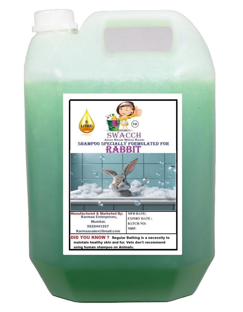Swacch Shampoo Specially Formulated for Rabbit 5 Litre Neem Alovera - Image 1