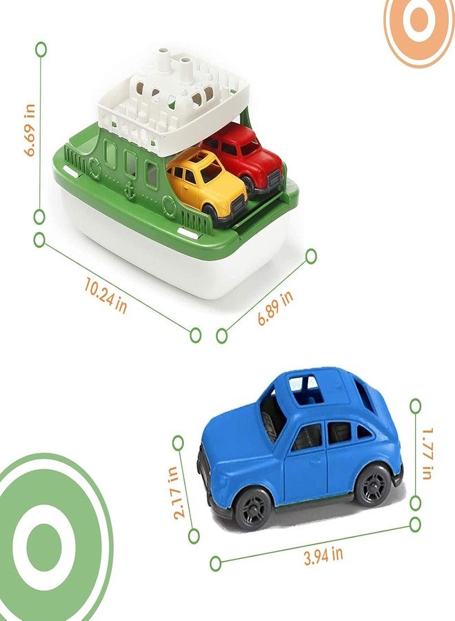 KolorFish Toy Boat Bath Toys for Toddlers with 4 Mini Car Toys, Kids Water Toys Floating Ferry Boat for Bathtub Bathroom Pool Beach Toys, Birthday Gifts - Image 3