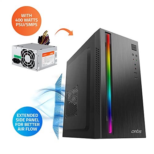Artis 2520 3.0 C Computer Cabinet Support Micro ATX Motherboard, 1 x 80mm Fan with 400W Power Supply - Image 4