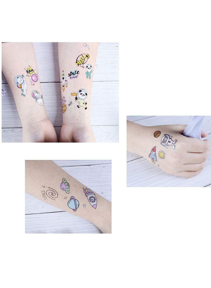 ORAINBOW Space Temporary Tattoos for Kids - More Than 140 Tattoos Pack of 16 Sheets - Waterproof Universe Outer Space Tattoos Sticker for Children Boys Birthday Party Favors - Image 5
