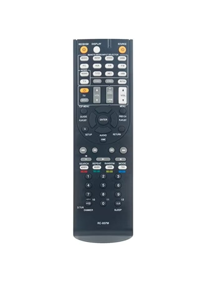 PROMASS - Rc-837M Replacement Remote Control Fit For Onkyo Av Receiver Tx-Nr616 Tx-Nr414 Ht-S5800 Ht-S7805 Ht-S6500 Tx-Nr818 Rc-834M Ht-R494 - Image 1