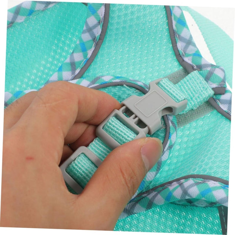 Adjustable Reflective Dog Harness And Leash Set No Pull Design Green Size 35X30X12cm - Image 5
