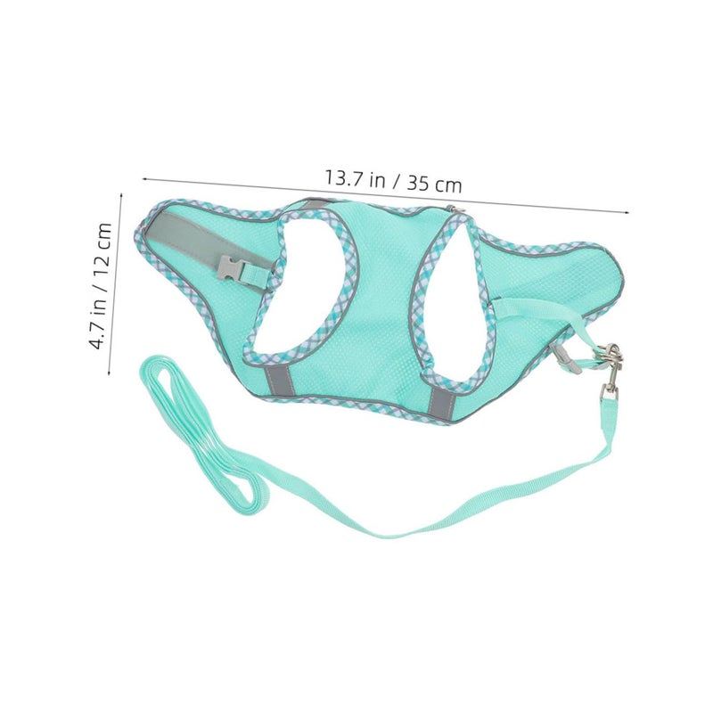 Adjustable Reflective Dog Harness And Leash Set No Pull Design Green Size 35X30X12cm - Image 3