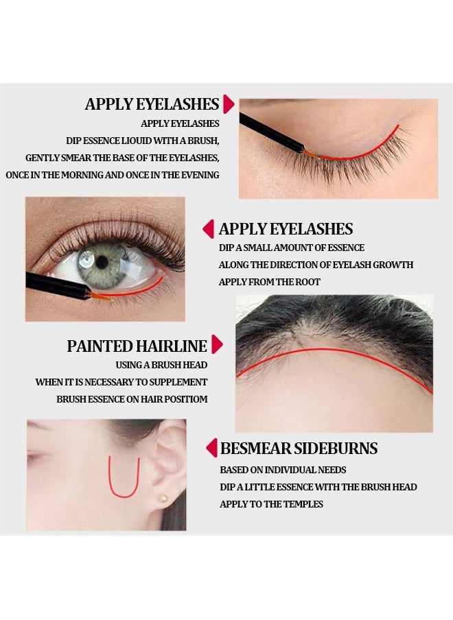 OUKEYA - Eyelash Growth Serum - Brow Serum with Natural Growth Peptides for Longer, Thicker Eyelashes and Brows, Powerful Hypoallergenic Formula, Safe and Non-irritating, Dermatologist Certified - Image 1