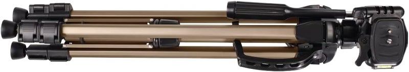 Hama Star 75 Camera Tripod, 125 cm, Aluminium Tripod with 3-Way Head, Quick Release Plate & Spirit Level, Lightweight Photo & Video Tripod, Champagne - Image 5