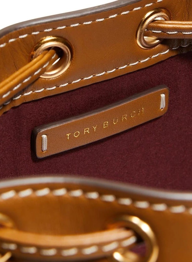 Burch Tory  Mini T Monogram Jacquard Bucket Bag - Image 3