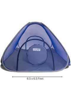 AL-UQBA ALUQBA Polyester Adults Washable King Size Double Bed 6565 Feet with Foldable Double Sided Gate Mosquito Net Royal Blue  - Image 2