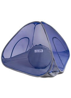 AL-UQBA ALUQBA Polyester Adults Washable King Size Double Bed 6565 Feet with Foldable Double Sided Gate Mosquito Net Royal Blue  - Image 1