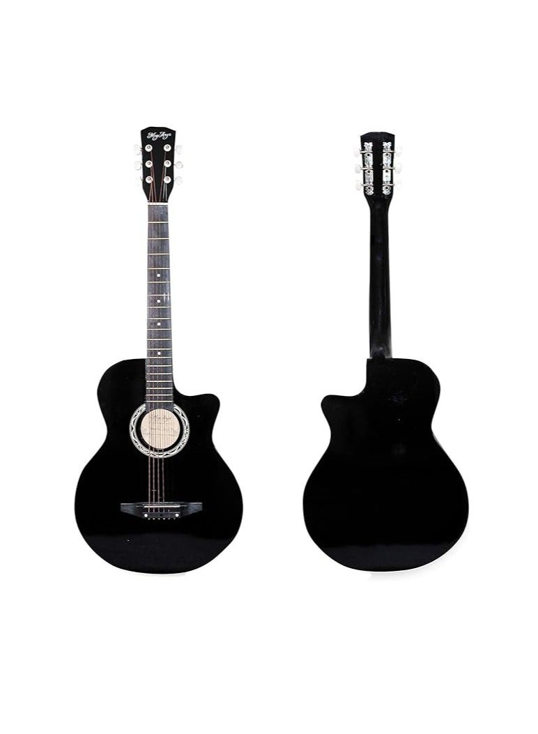 Megarya جيتار أكوستيك أسود مقاس 38 إنش - Image 3