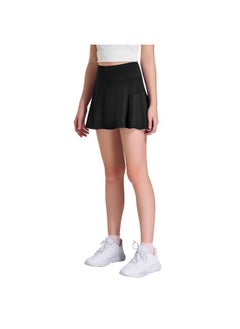 FitsT4 Sports Sports Girl'S Golf Skirt Adjustable Waist Active Tennis Skort Upf50+ Black  - Image 2