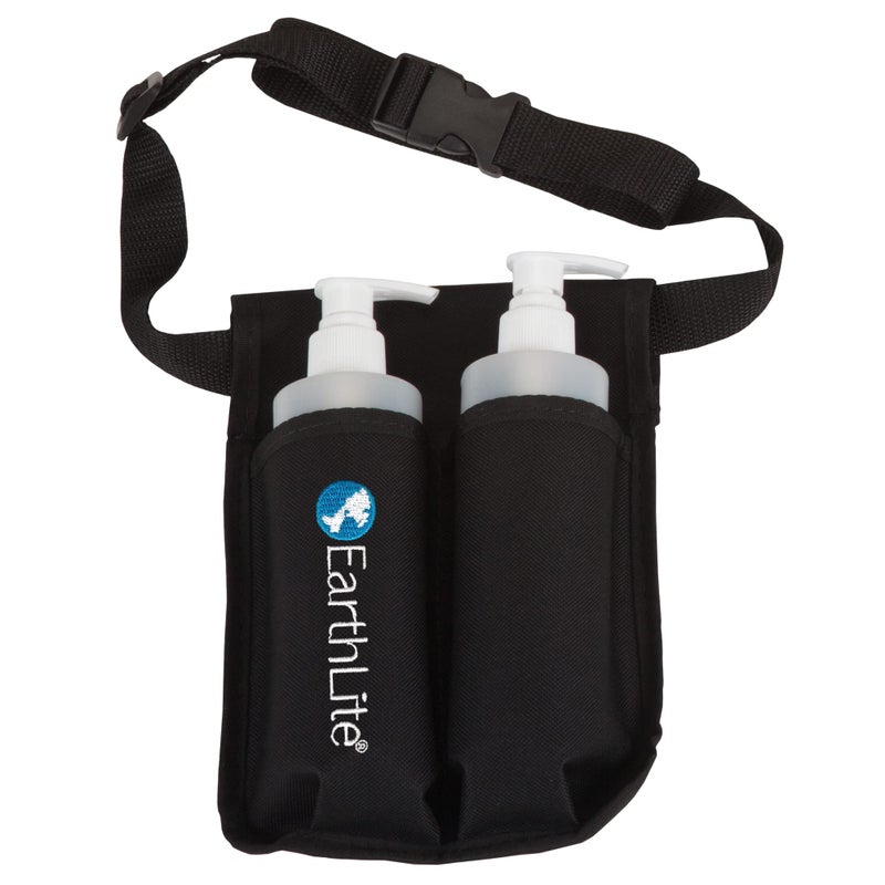 EARTHLITE Massage Bottle Double Holster Kit - Incl. 2 Bottles, Heavy Duty Strap, Adjustable for Massage Oil & Massage Lotion (2X 8oz) - Image 2