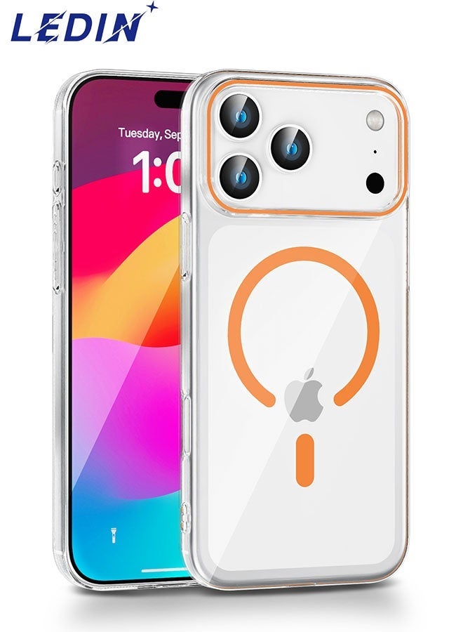 ليدين جراب لهاتف آيفون 17 برو، متوافق مع تقنية ماج سيف، تصميم نحيف وخفيف الوزن، حماية للكاميرا، قبضة مريحة، مقاوم للاصفرار والخدوش. - Image 1