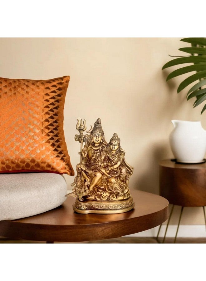 Kartique تمثال عائلة شيف من النحاس كارتك | تمثال شيف بارفاتي بتشطيب عتيق للمنزل، غرفة الصلاة، والديكور | ارتفاع التمثال 7.75 بوصة - Image 4