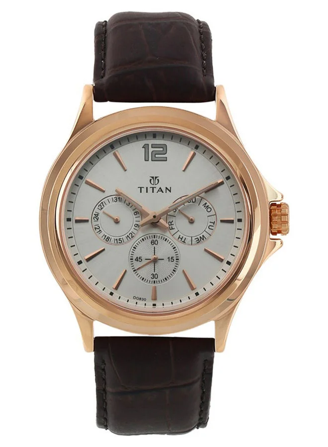 تيتان Leather Analog Wrist Watch 1698WL01