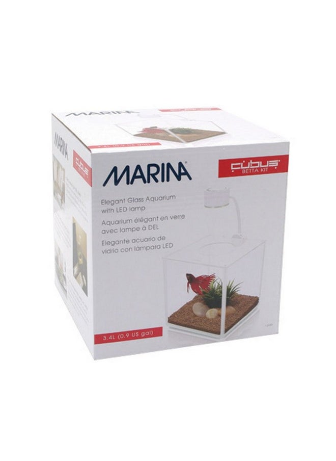 Marina Marina CUBUS Glass Betta Kit - Elegant Glass Aquarium for Homes or Offices  - Image 2