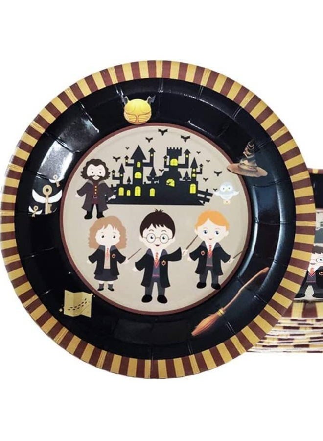 Kidzilla 92 PCS Harry Potter Birthday Party Supplies Kit for Kids – Wizard Theme Party Decorations Set with Plates, Cups, Napkins, Banner, Tablecloth, Straws & Cutlery - Image 4