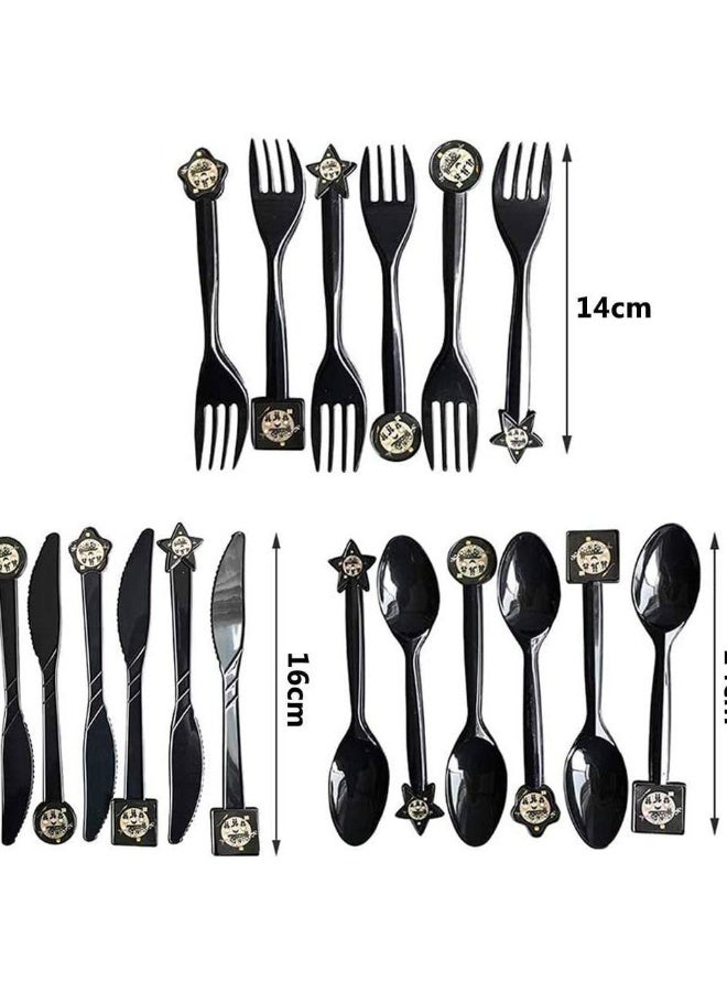 Kidzilla 92 PCS Harry Potter Birthday Party Supplies Kit for Kids – Wizard Theme Party Decorations Set with Plates, Cups, Napkins, Banner, Tablecloth, Straws & Cutlery - Image 2