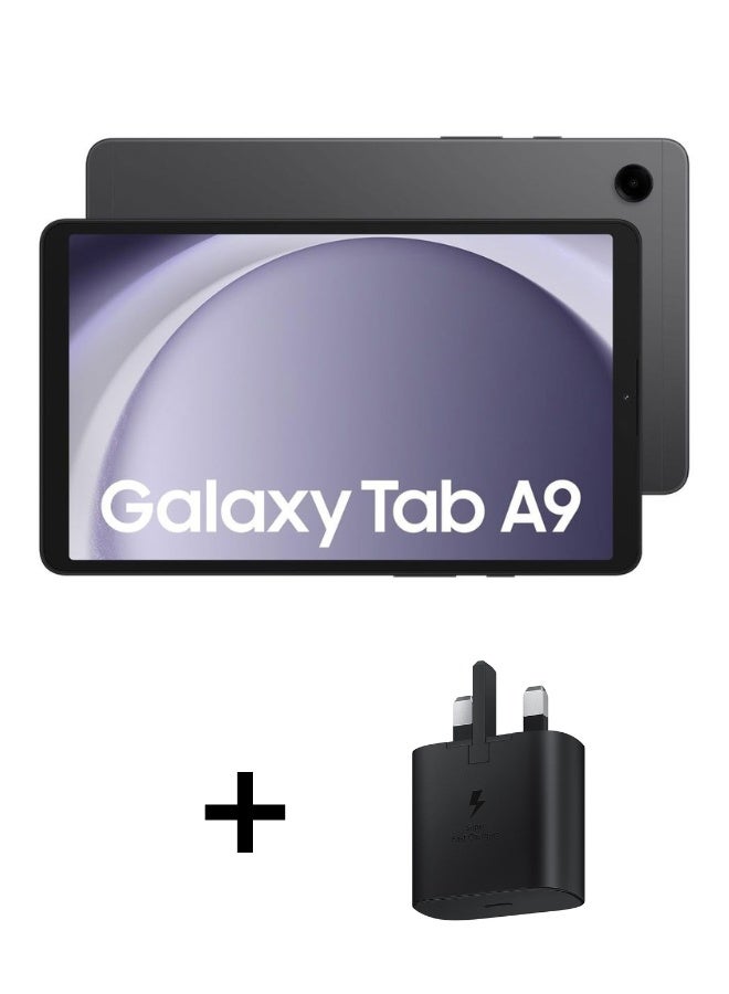 Samsung Galaxy Tab A9 Gray 4GB RAM 64GB LTE With free Adaptor 25W - Graphite - Image 1