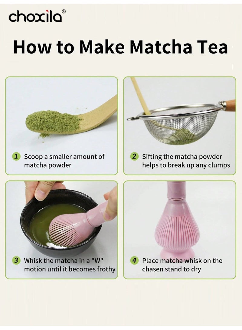 choxila 1pc Matcha whisk, Japanese Japanese tea whisk, tea brush, matcha accessories, matcha tools, resin material,   detachable, easy to clean, reusable powder whisk, suitable for matcha lovers, holiday gifts, for afternoon tea,   camping, cafes - Image 4