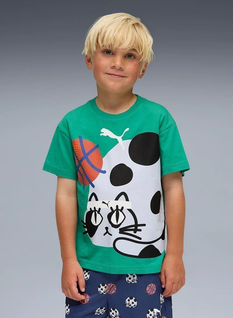 PUMA Kids Cats Relaxed Graphic T-Shirt