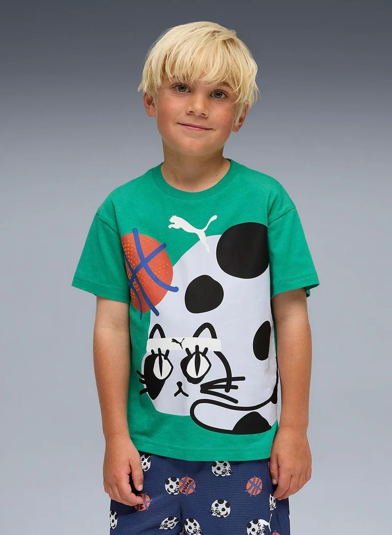 PUMA Kids Cats Relaxed Graphic T-Shirt