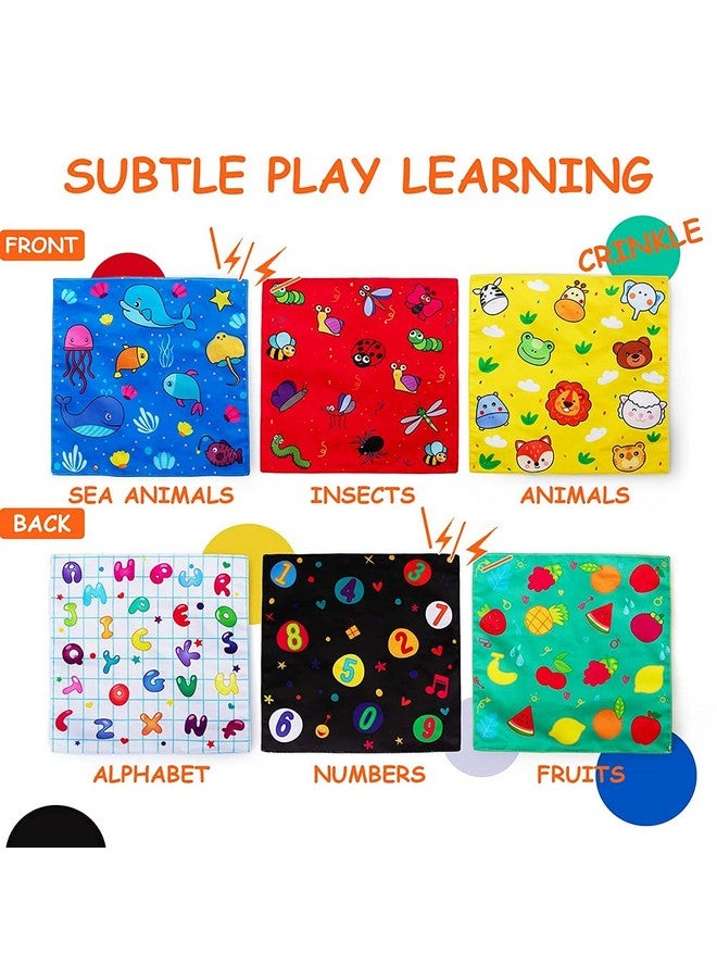 teytoy My First Baby Tissue Box, Soft Stuffed High Contrast Crinkle Montessori Square Sensory Toys Juggling Rainbow Dance Scarves For Toddler, Infants, Newborns And Kids Educational Preschool Learning - Image 2