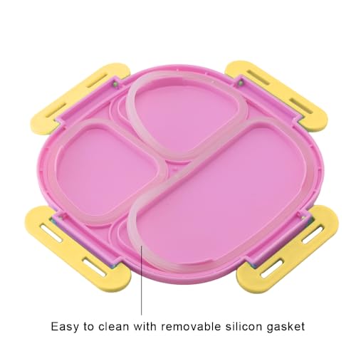 SKi Homeware SKI Baker Steel Lunch Box for Kids, 3 Compartment Insulated School Tiffin with Spoon, Leak-Proof, BPA Free, Bento Box for Boys & Girls, Birthday Gifts, Party Favours - Peppa Pig - Image 4