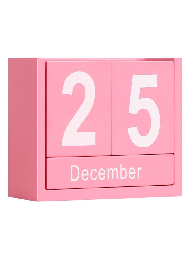 DEERINE Wooden Block Calendar for Desk, DBC03P - Image 1