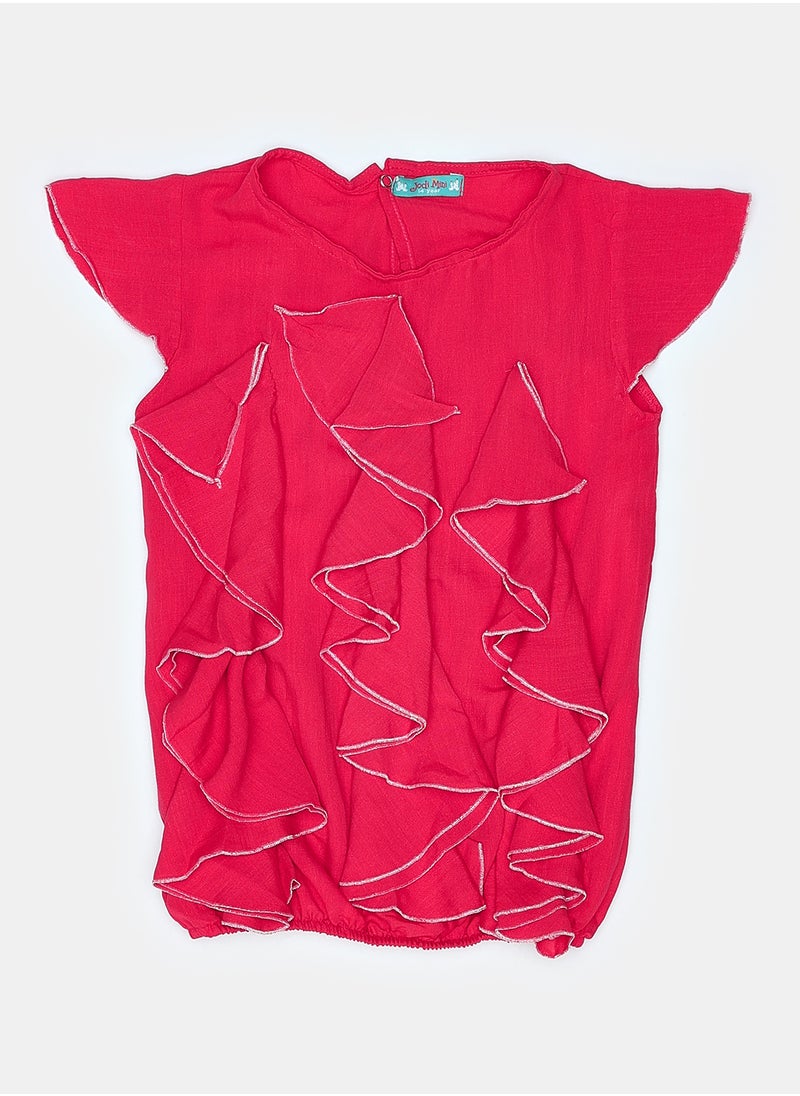 Jodi Mini Kids Girls Ruffled Blouse  - Image 1