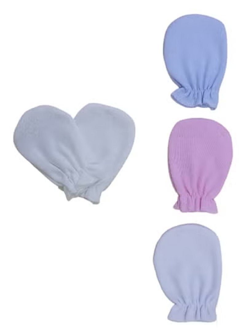 Set of 4 pairs of anti-scratch gloves for children made of soft and flexible materials. We use high quality fabrics.  - Image 1