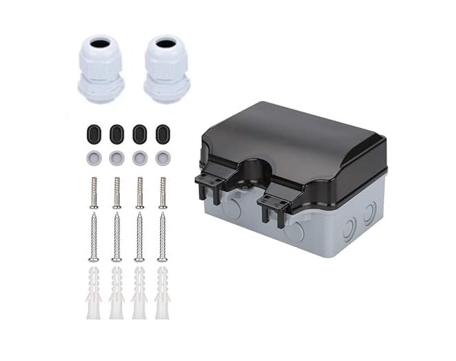 Nidy ® Outdoor Socket IP66 Waterproof Socket. Lockable Cover, for Wet Room and Outdoor Garden, Protective Contact Dustproof Weatherproof - Image 4